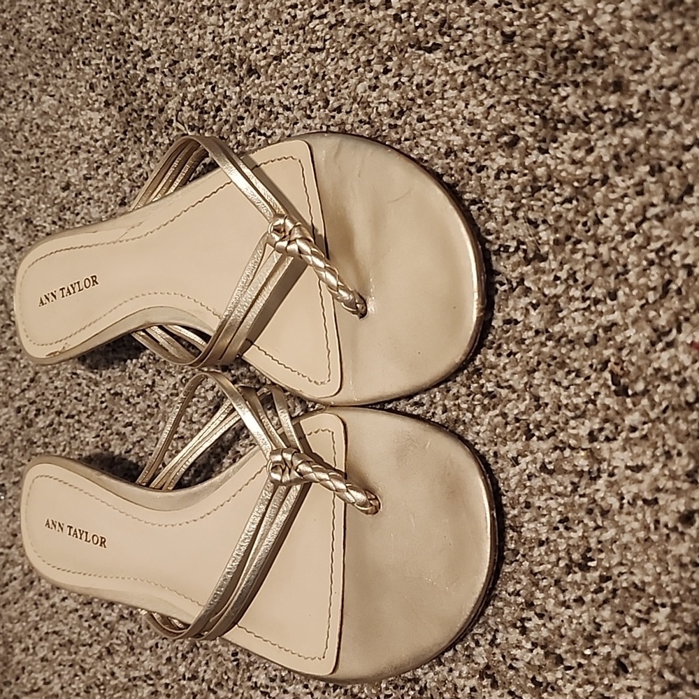 Ann Taylor Strappy Kitten Heel Sandal